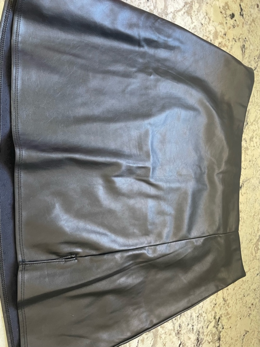Old Navy Black Faux Leather Mini Skirt
